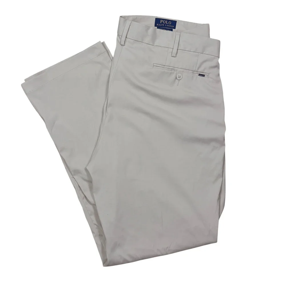 Polo Ralph Lauren Performance Chino Pants Mens 38x32 Tan Classic Fit Preppy Golf